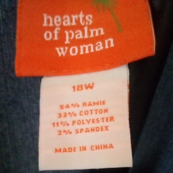 Hearts of Palm Blue Denim Vest with Embellishments - Picture 10 of 11